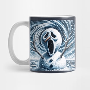 Frosty Frenzy: The Snowman’s Scream Mug